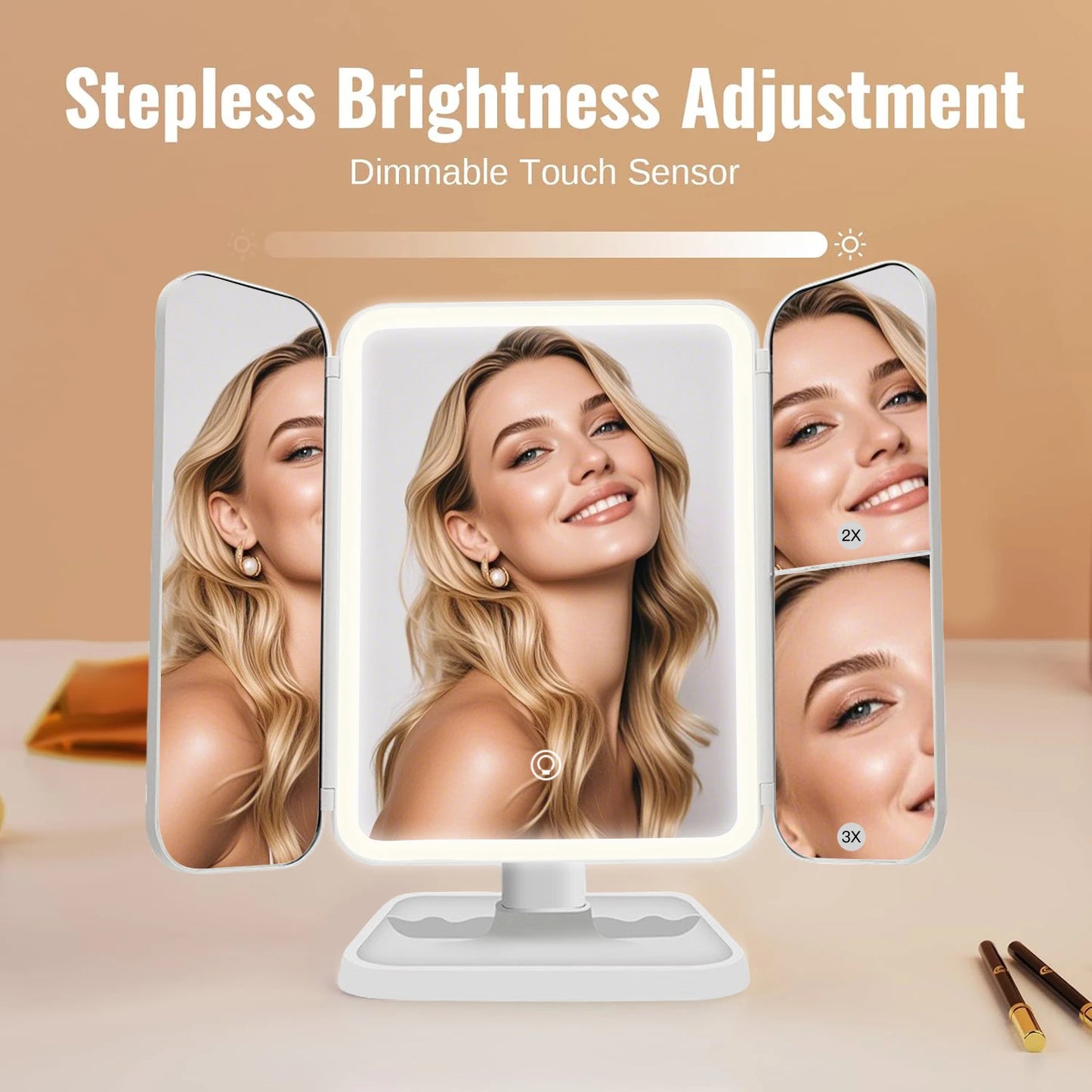 Miroir LED Tactile Maquillage