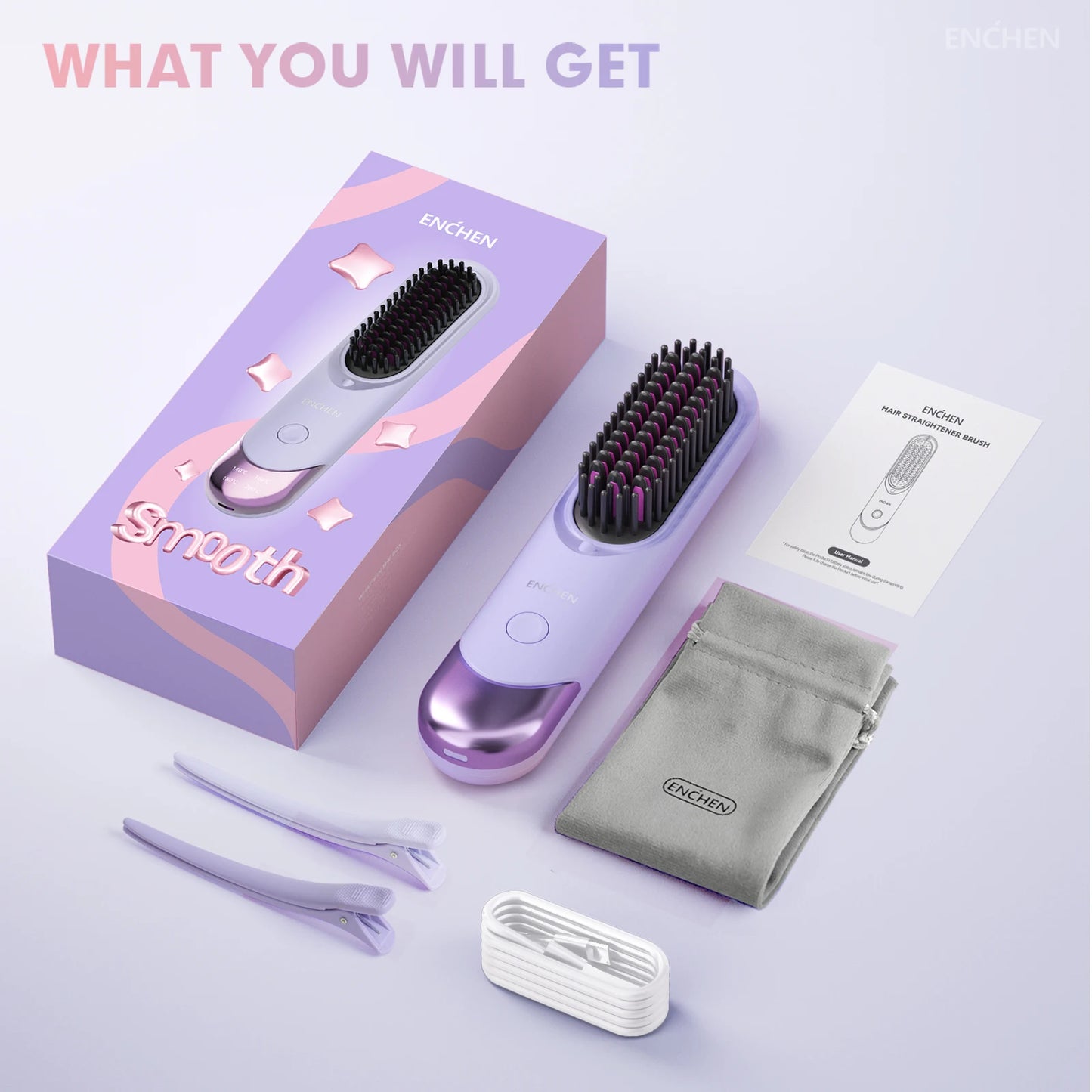 Peigne Lissant Électrique Sans Fil
